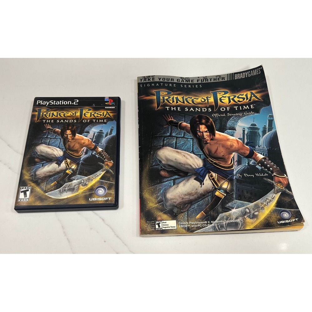 Prince of Persia The Sands of Time PS2 Game & BradyGames Strategy Guide Bundle